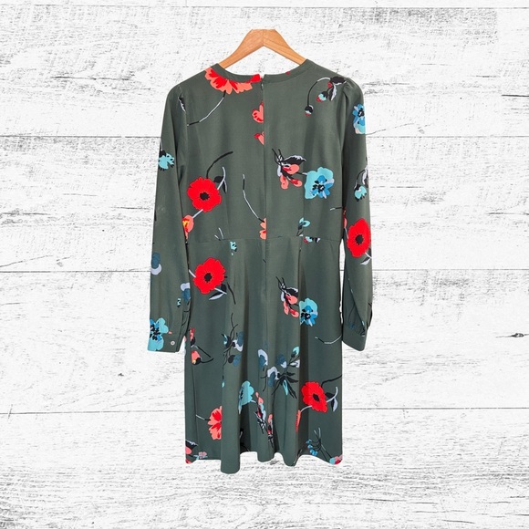 Loft Floral Green Dress - Picture 2 of 4